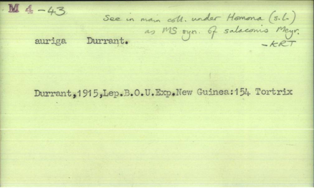 front of card